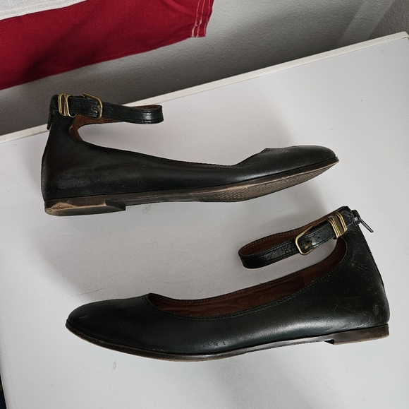 Lucky Brand leather ballet flats with ankle straps 9.5 - Picture 2 of 10